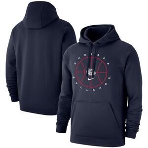Men's Nike Navy Gonzaga Bulldogs Basketball Icon Club Fleece Pullover Hoodie